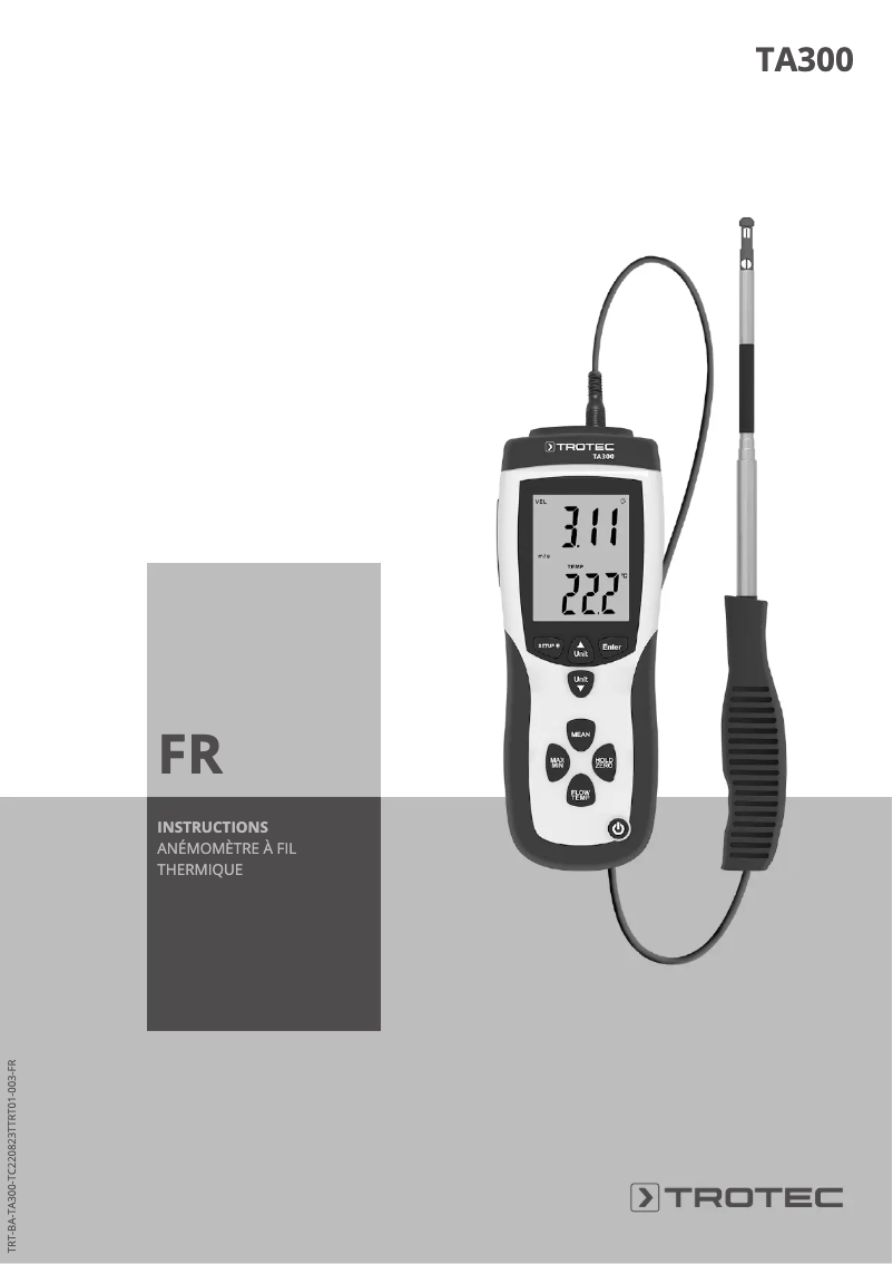 Imagen de la primera página del manual del dispositivo TA300