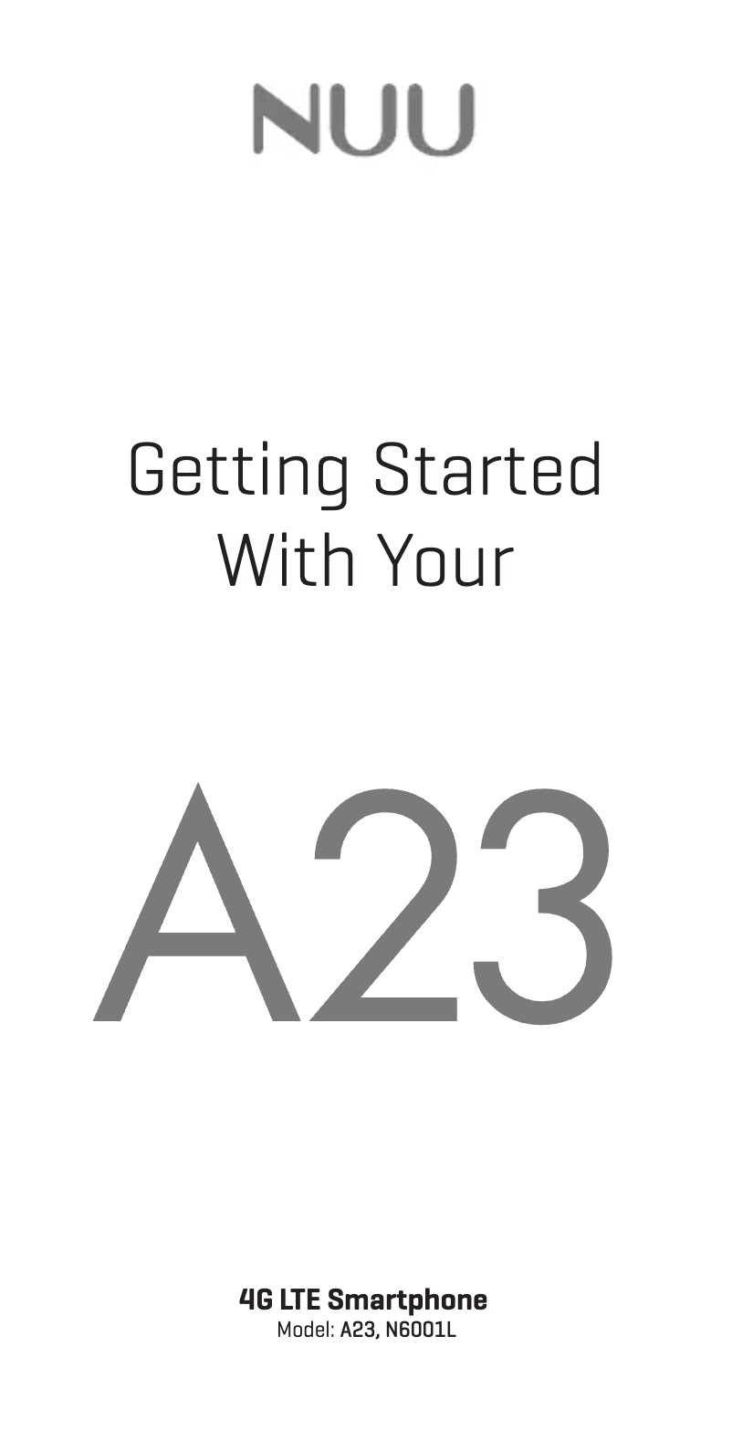 Página 1 del manual Manual de usuario NUU Mobile A23