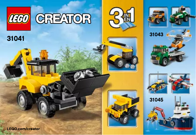 Página 1 del manual Manual de usuario Lego Construction Vehicles