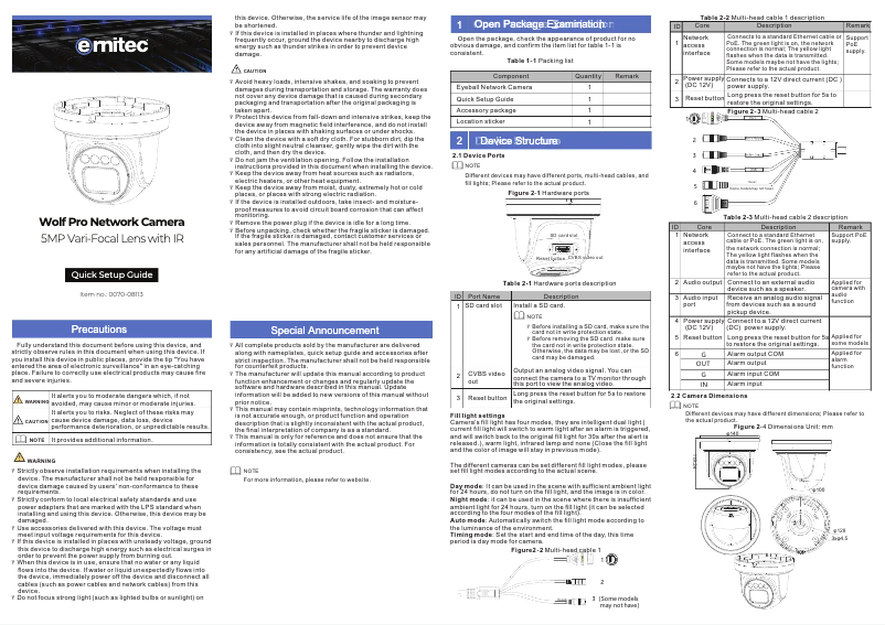 Página 1 del manual Manual de usuario Ernitec Wolf Pro
