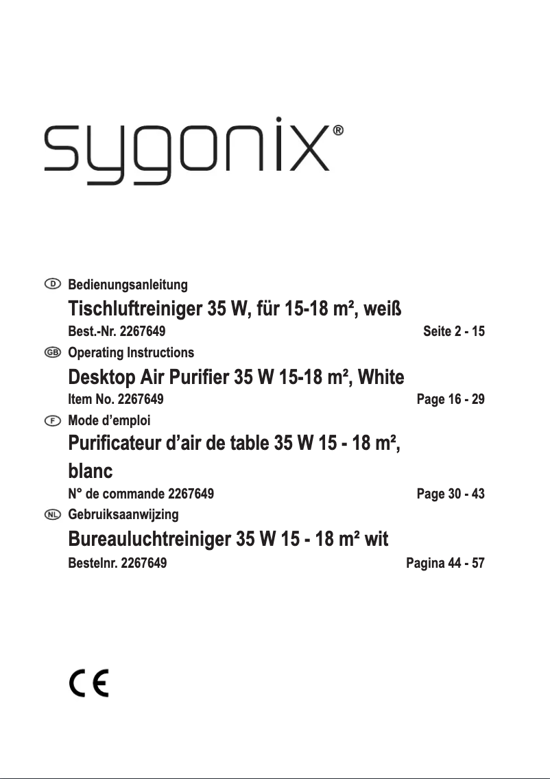 Imagen de la primera página del manual del dispositivo SY-4535298