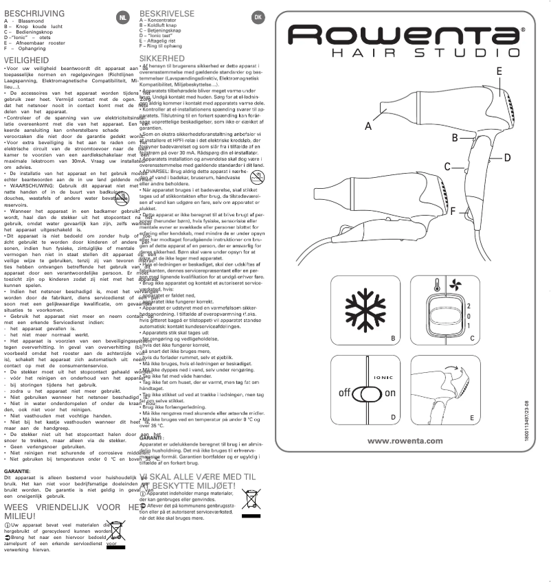 Imagen de la primera página del manual del dispositivo CV4412 Hairstudio Elite