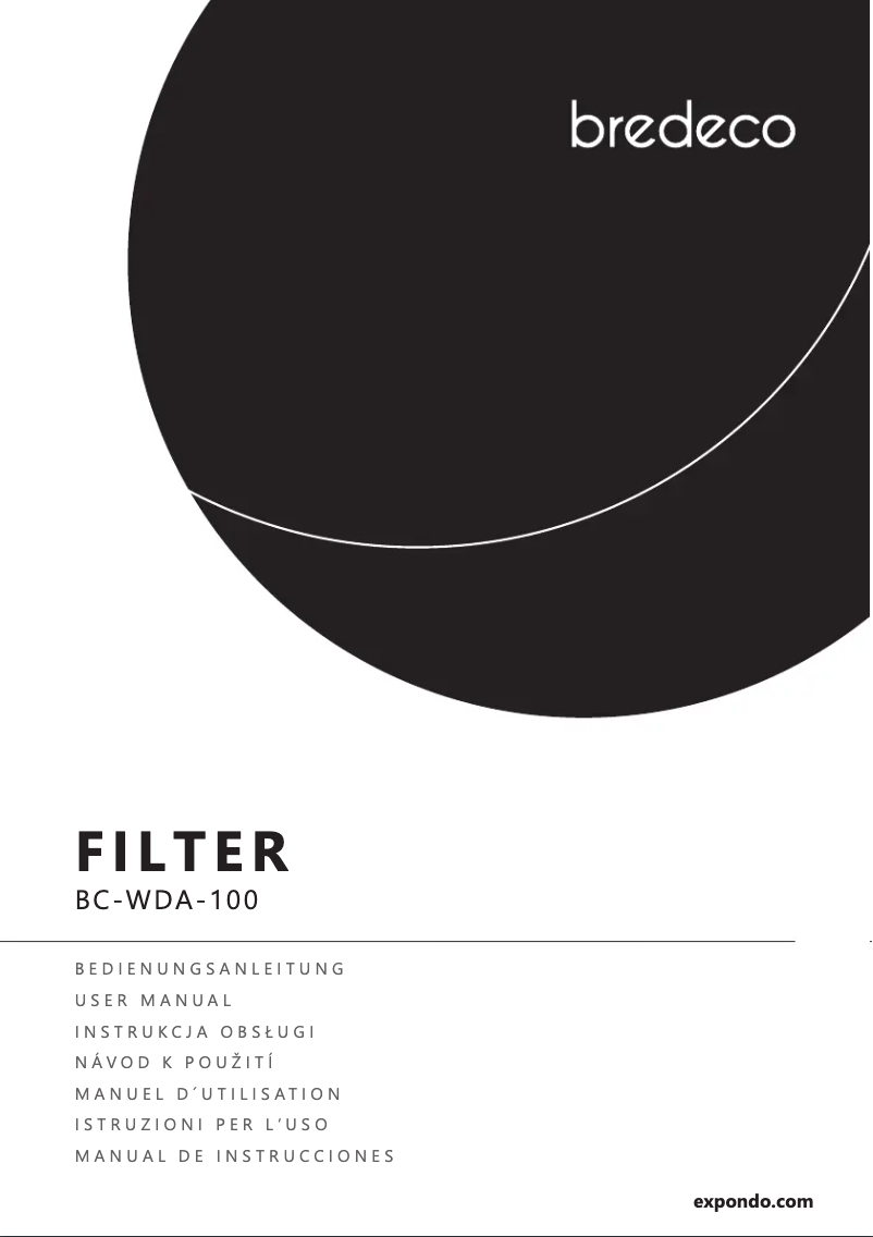 Imagen de la primera página del manual del dispositivo BC-WDA-100