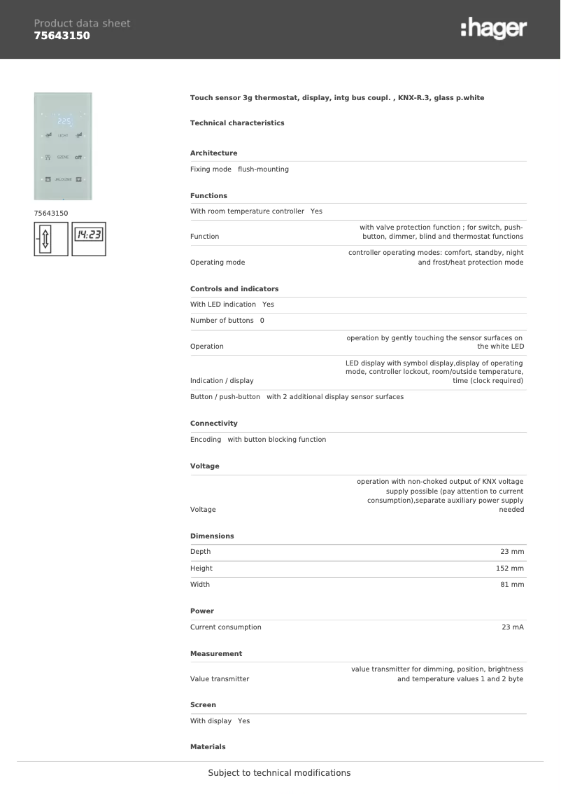 Imagen de la primera página del manual del dispositivo 75643150