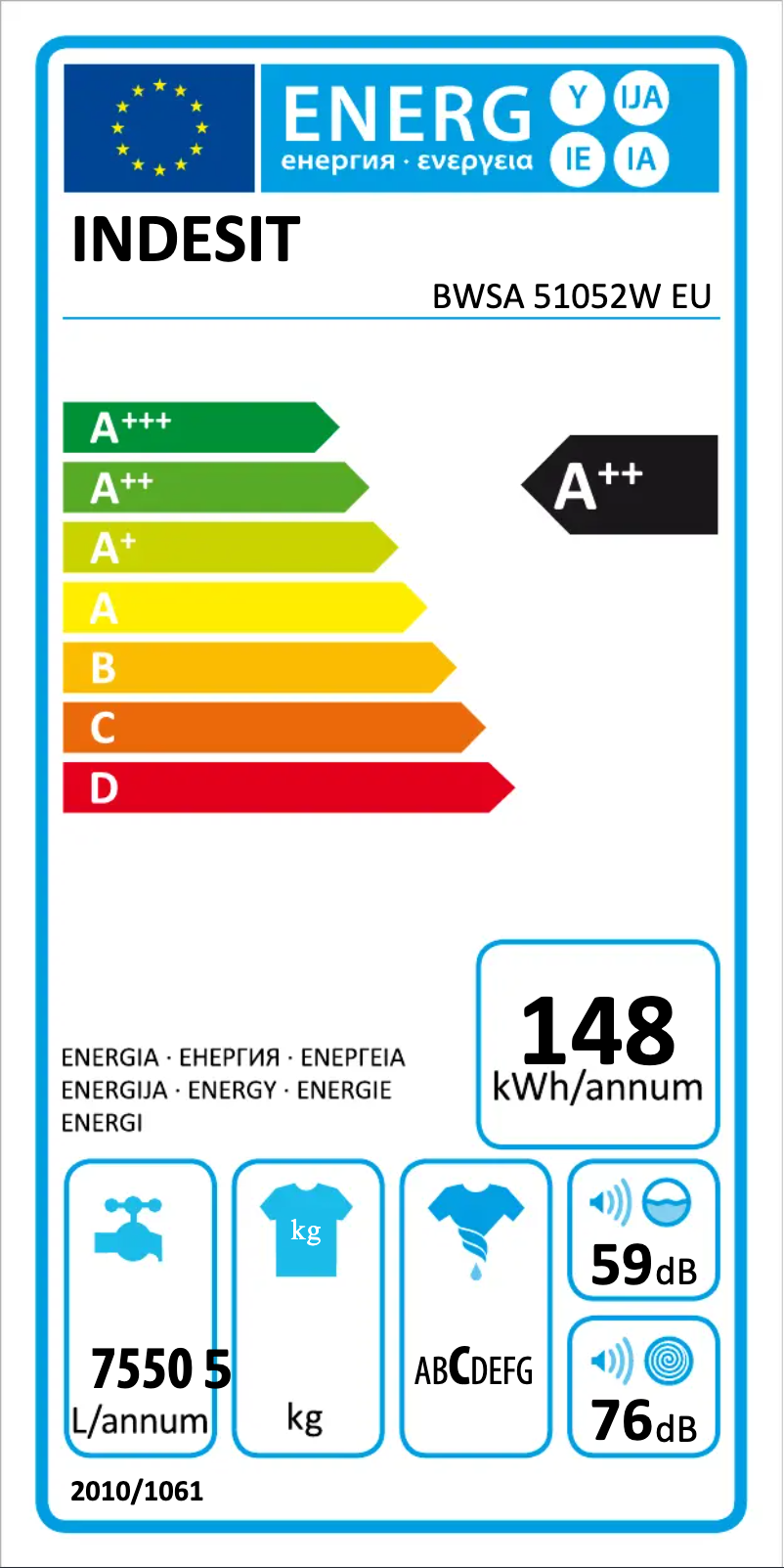 Imagen de la primera página del manual del dispositivo BWSA 51052W EU