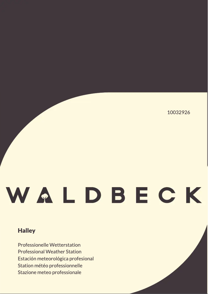 Página nº 1 - Manual de usuario Waldbeck Halley
