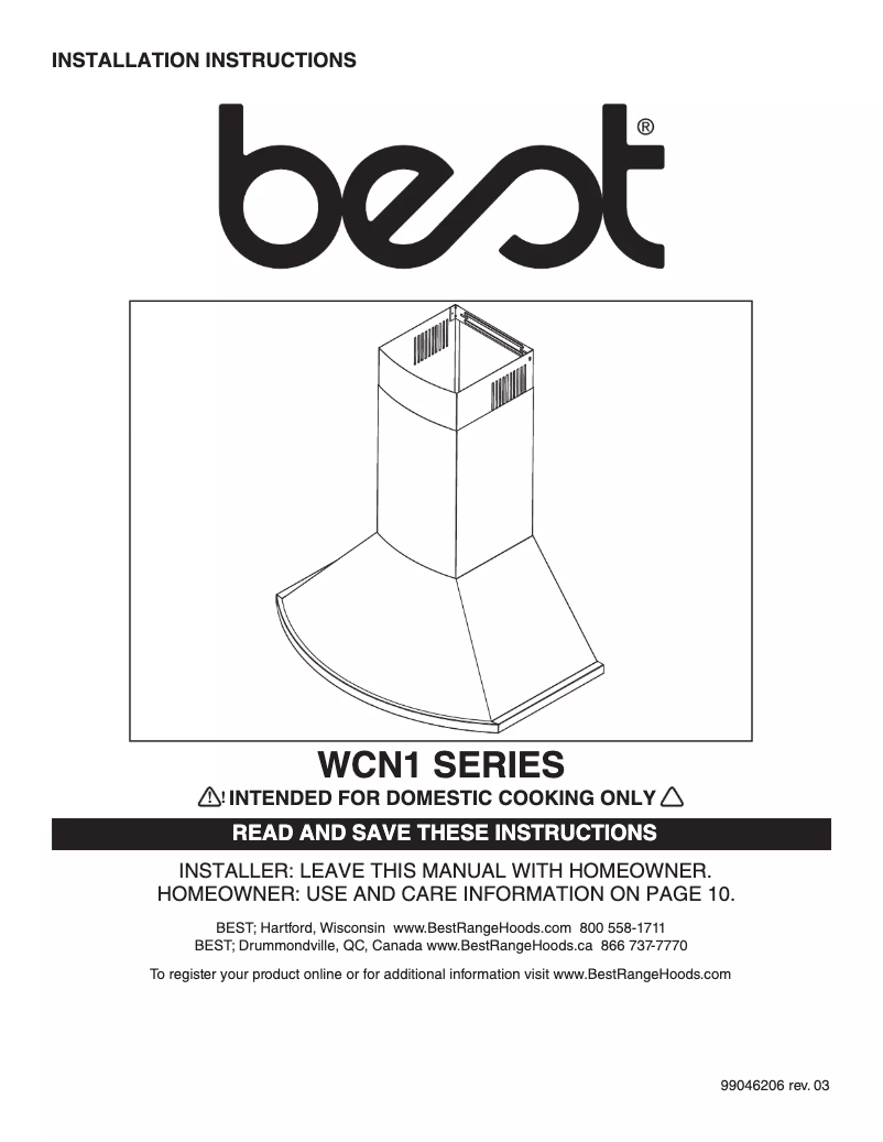 Imagen de la primera página del manual del dispositivo AFBWCN1