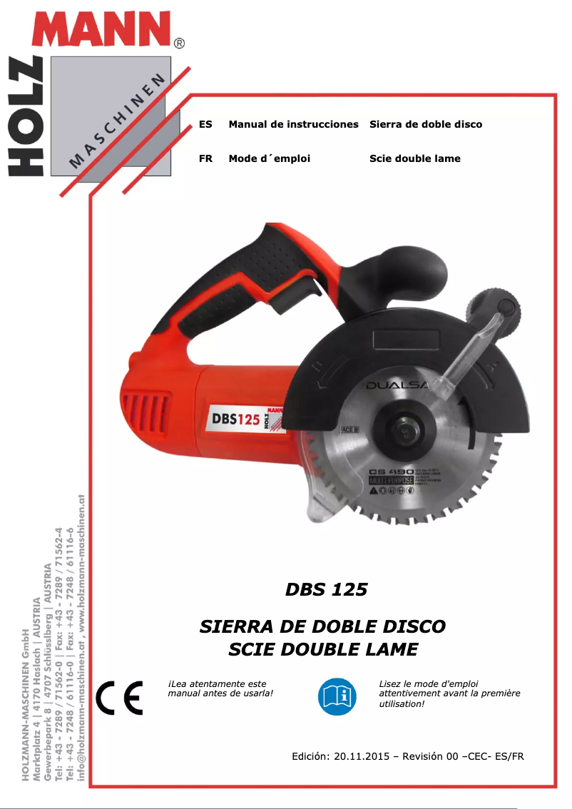 Página 1 del manual Manual de usuario Holzmann DBS 125