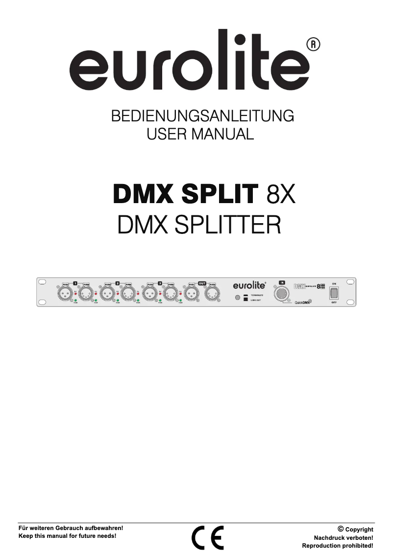 Página nº 1 - Manual de usuario Eurolite DMX Split 8X
