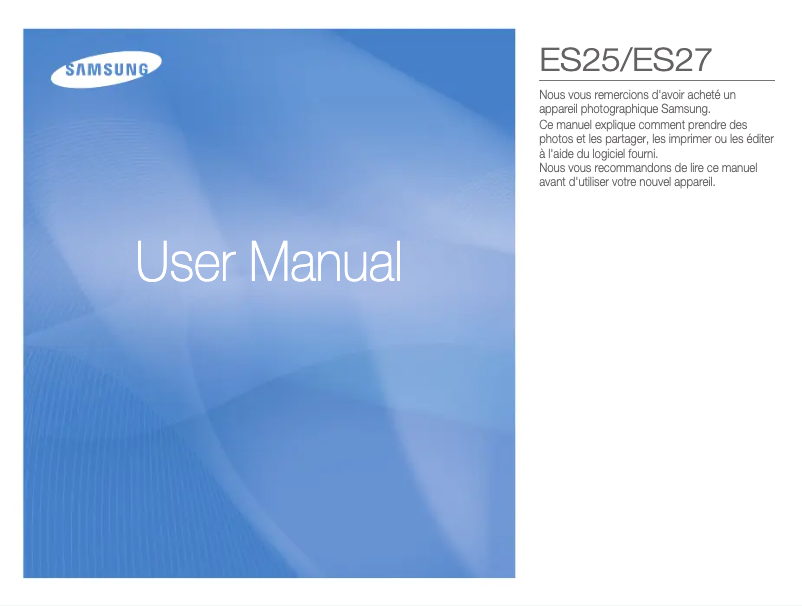 Página 1 del manual Manual de usuario Samsung ES25