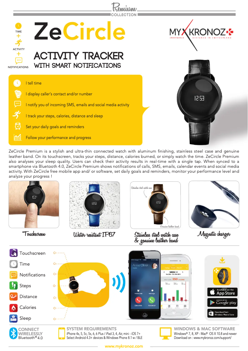 Imagen de la primera página del manual del dispositivo ZeCircle Premium