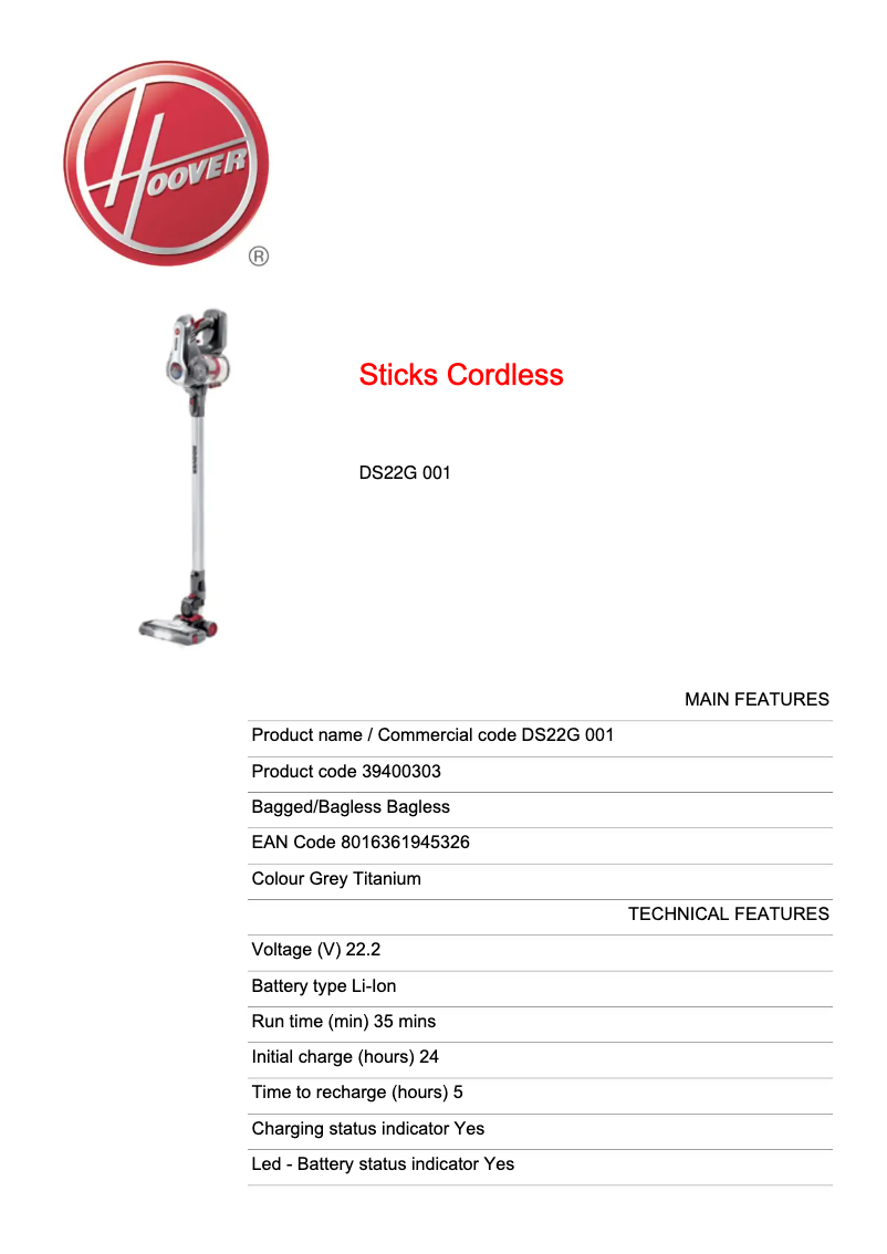 Imagen de la primera página del manual del dispositivo DS22G 001