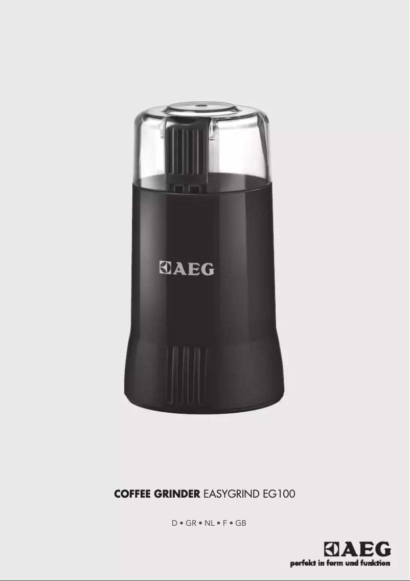 Imagen de la primera página del manual del dispositivo EG100