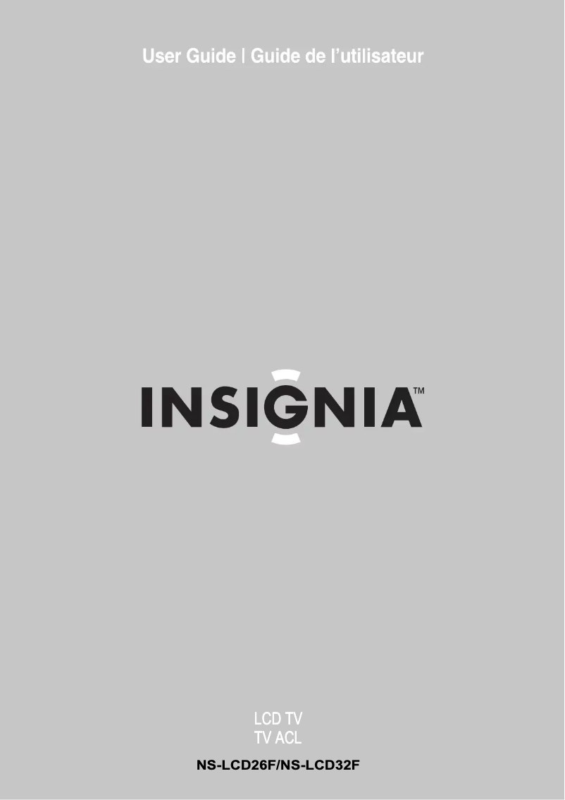 Página 1 del manual Manual de usuario Insignia NS-LCD26