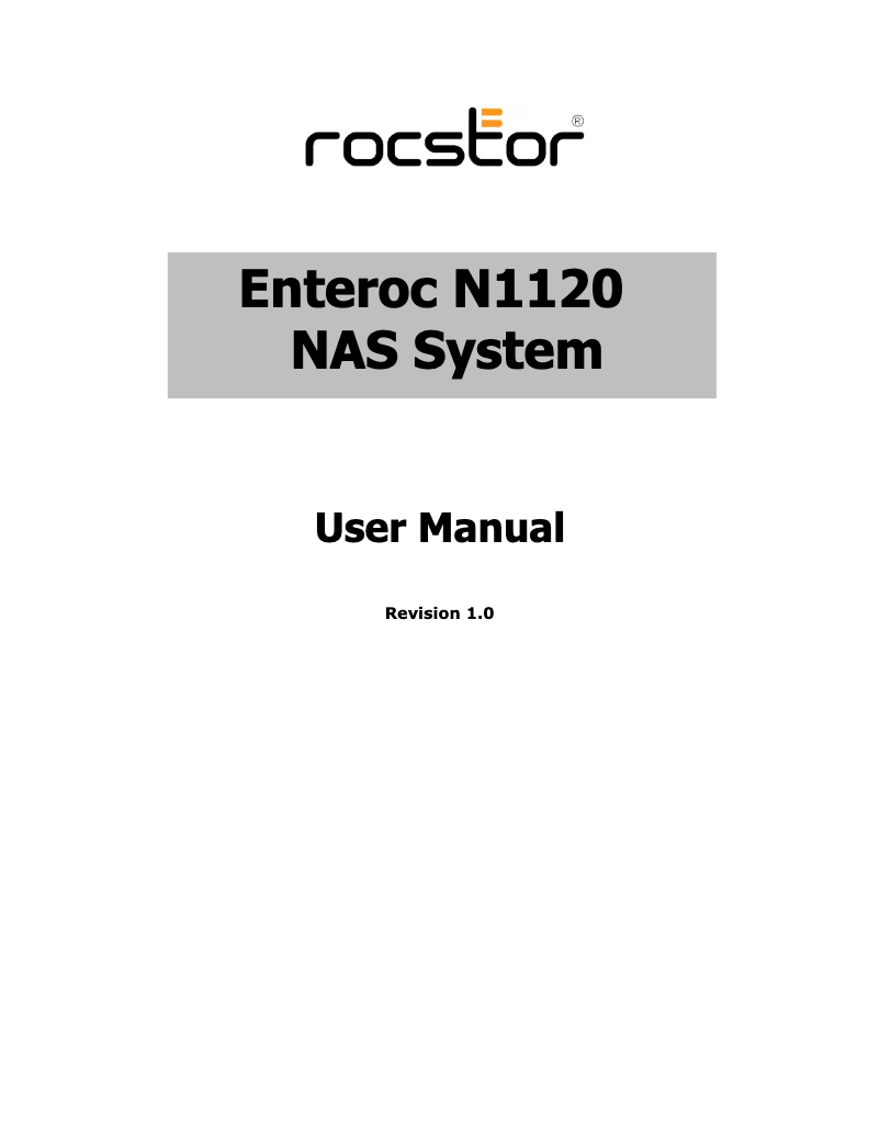Imagen de la primera página del manual del dispositivo Enteroc N1120