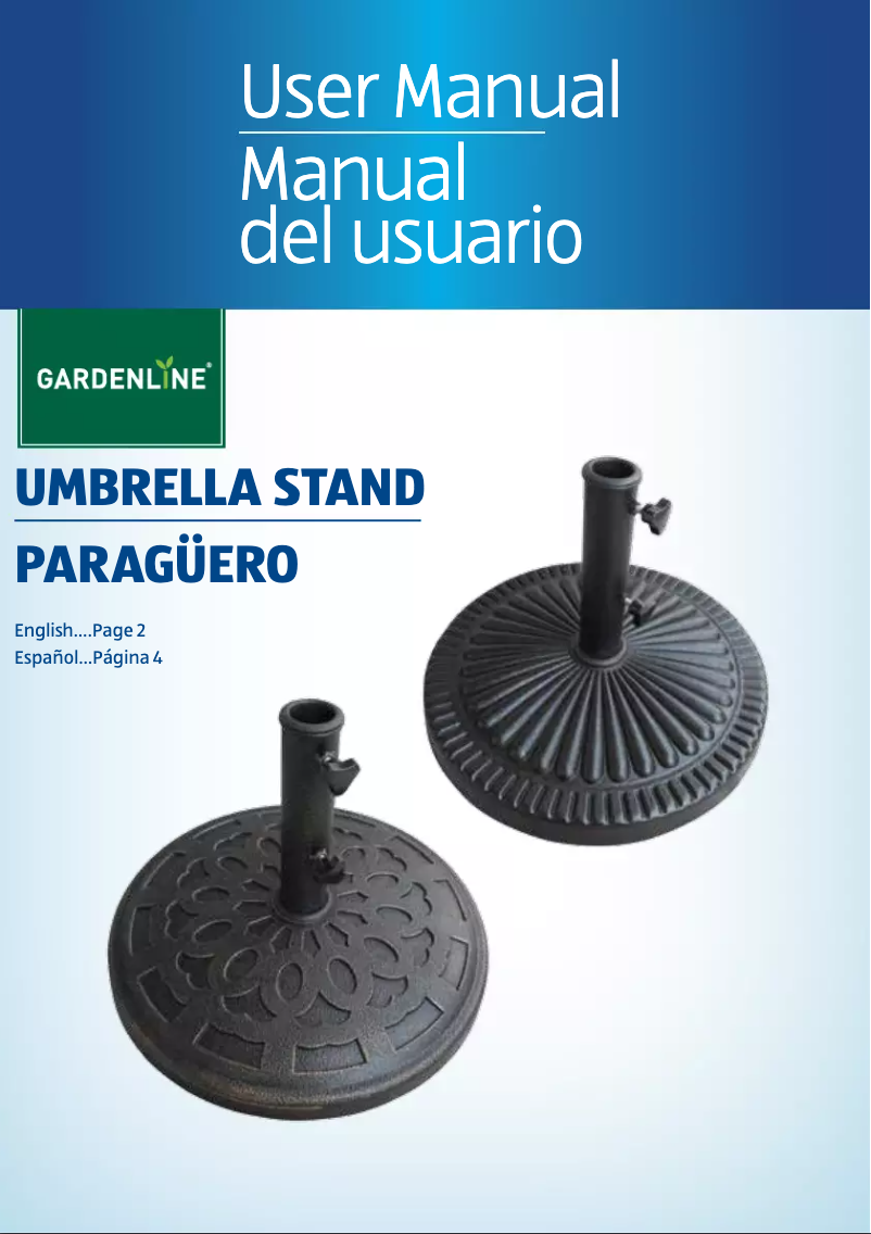 Página 1 del manual Manual de usuario Gardenline Umbrella Stand 60298