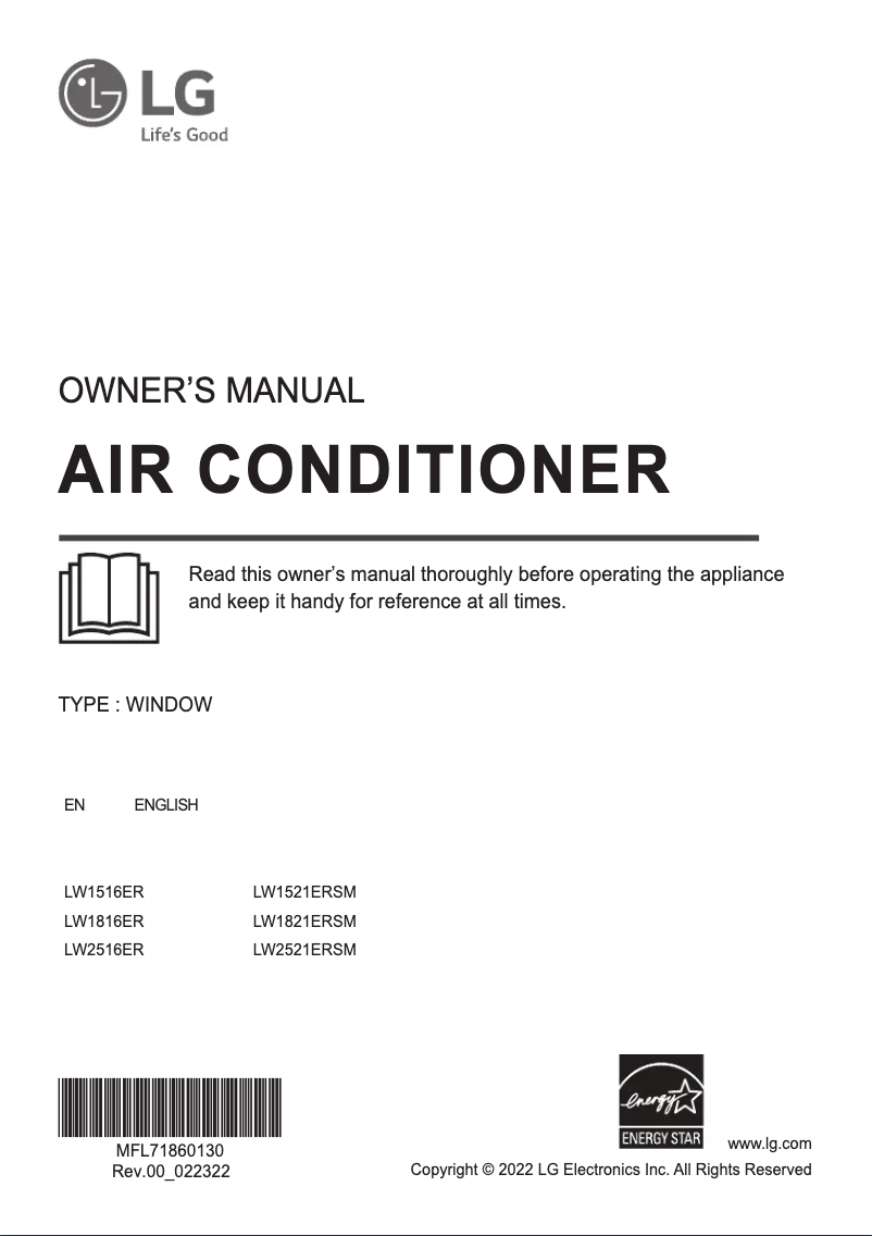 Página 1 del manual Manual de usuario LG LW1521ERSM