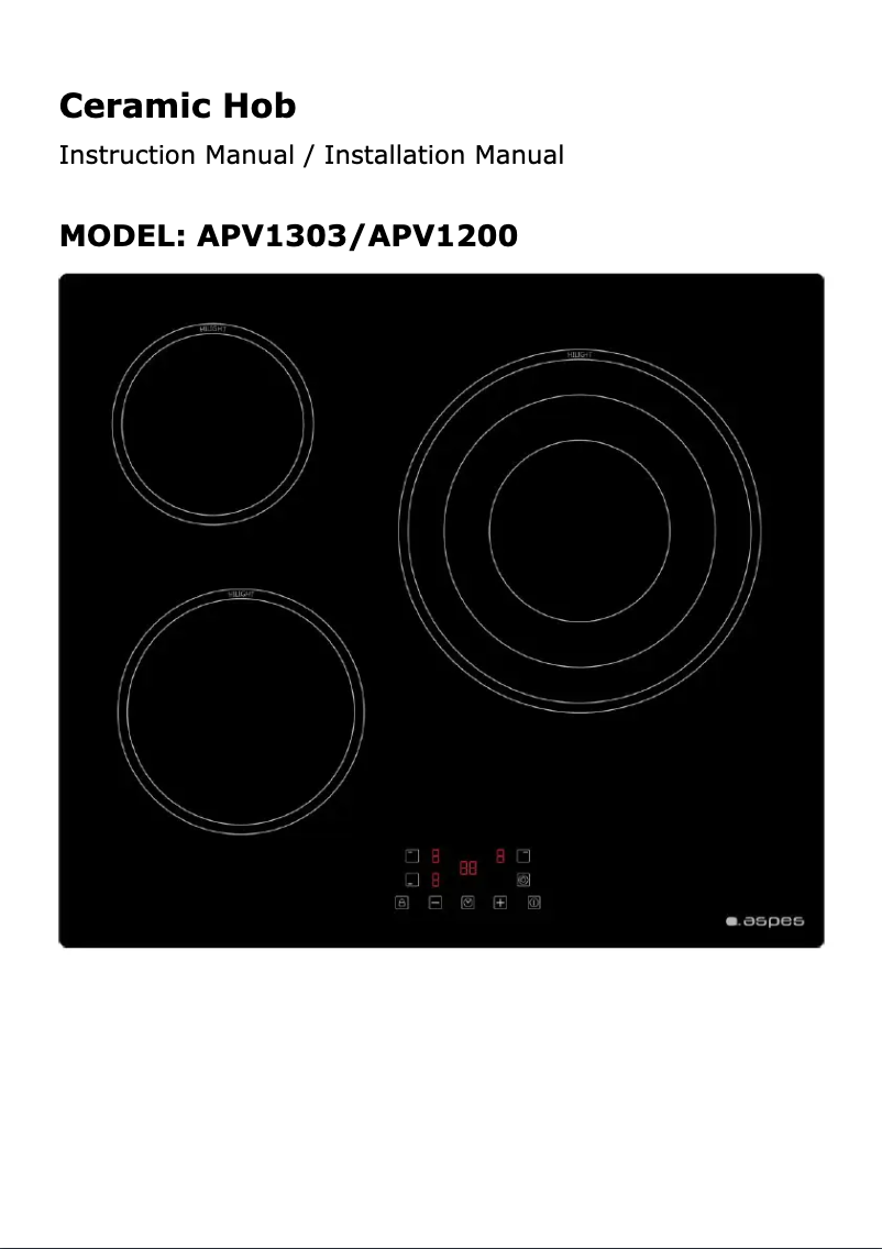 Página 1 del manual Manual de usuario Aspes APV1200