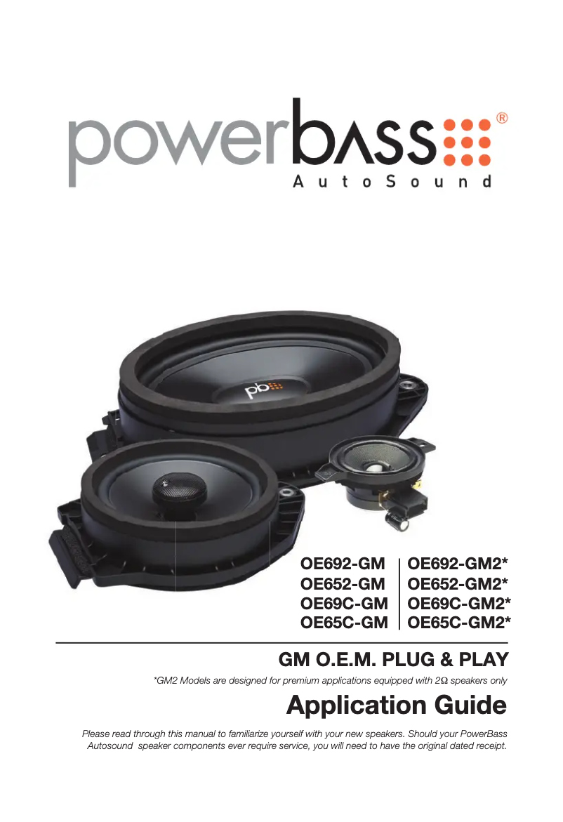 Página 1 del manual Manual de usuario PowerBass OE692-GM2