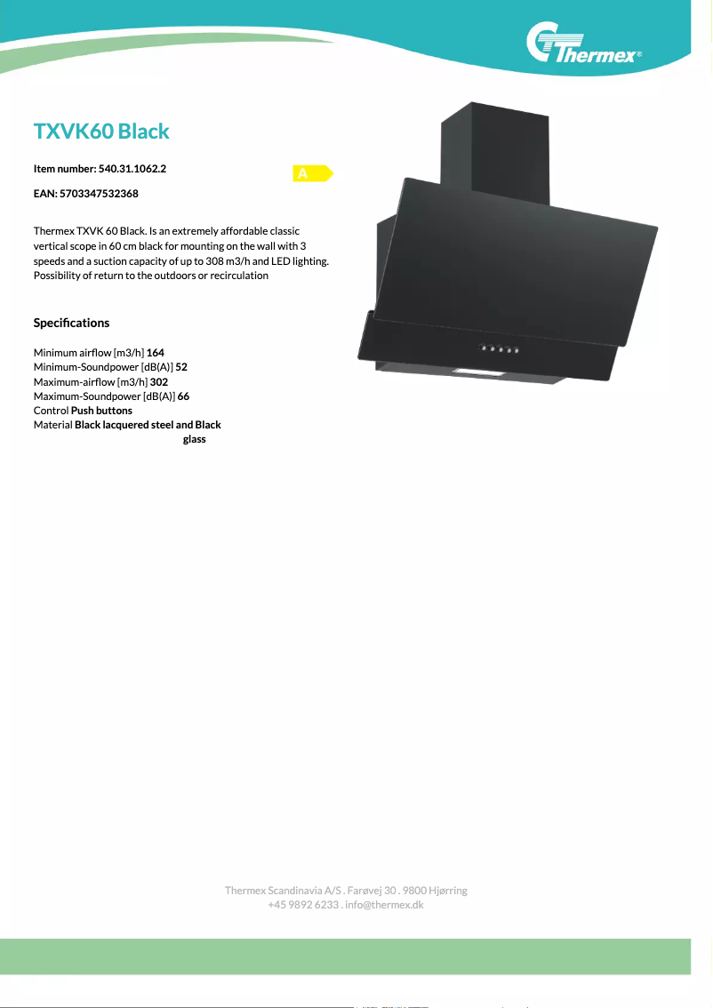 Imagen de la primera página del manual del dispositivo TXVK60