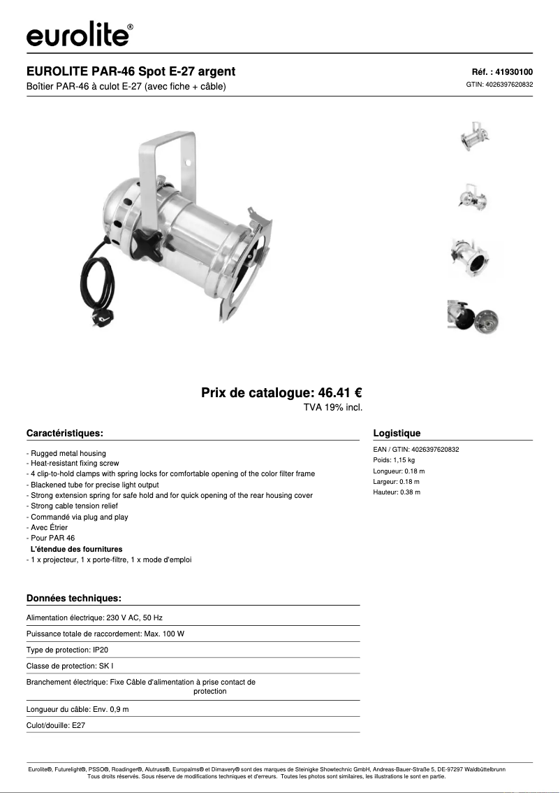 Imagen de la primera página del manual del dispositivo PAR-46