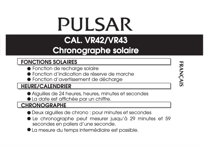 Página 1 del manual Manual de usuario Pulsar Accelerator PZ6003X1