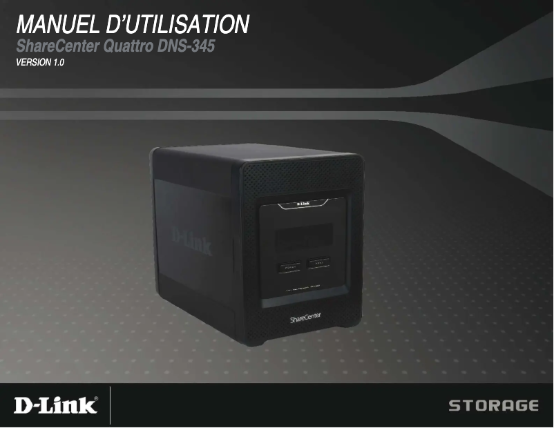 Imagen de la primera página del manual del dispositivo ShareCenter Quattro DNS-345