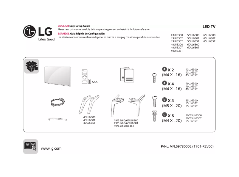 Página 1 del manual Manual de usuario LG 49UJ635T