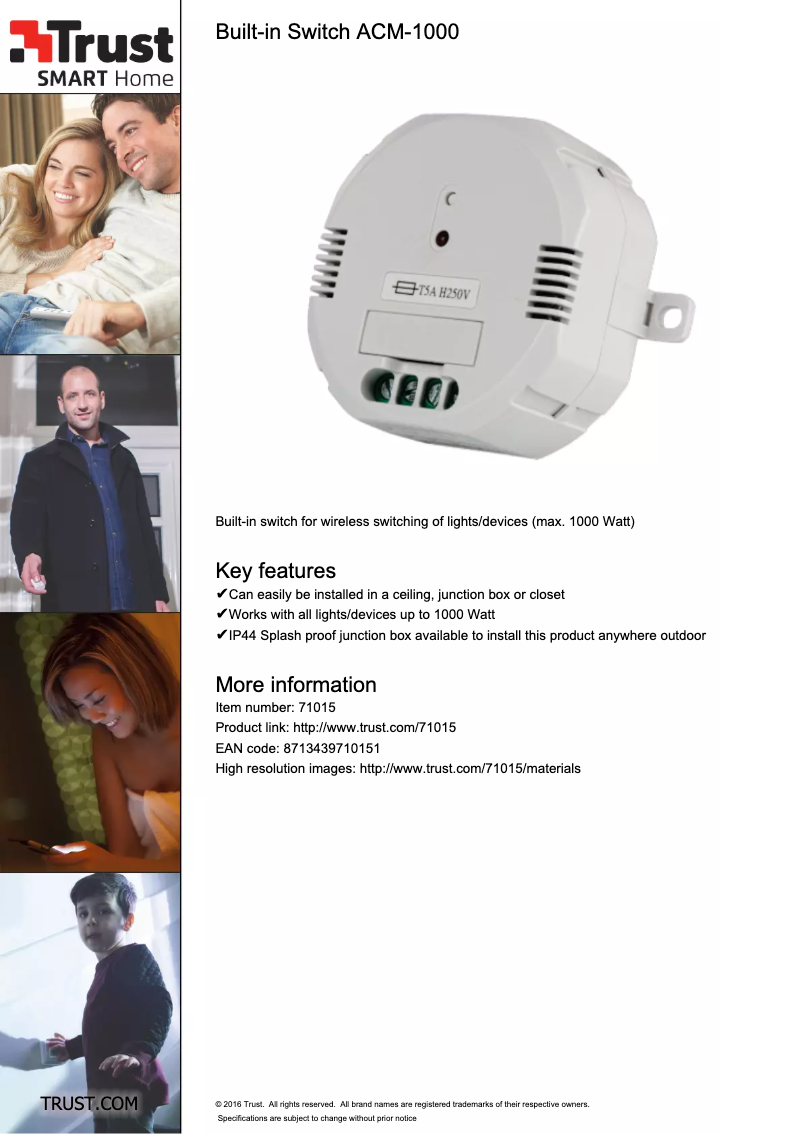 Página 1 del manual Manual de usuario Trust ACM-1000