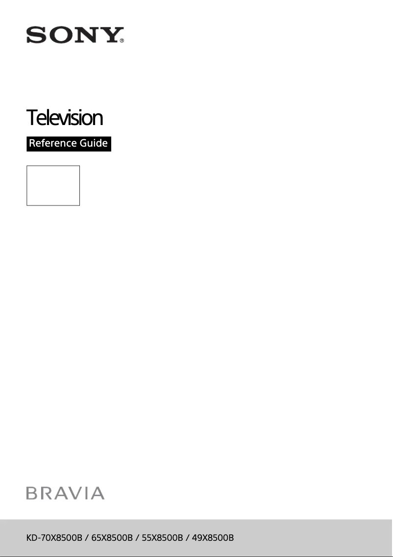 Página 1 del manual Manual de usuario Sony Bravia KD-65X8500B