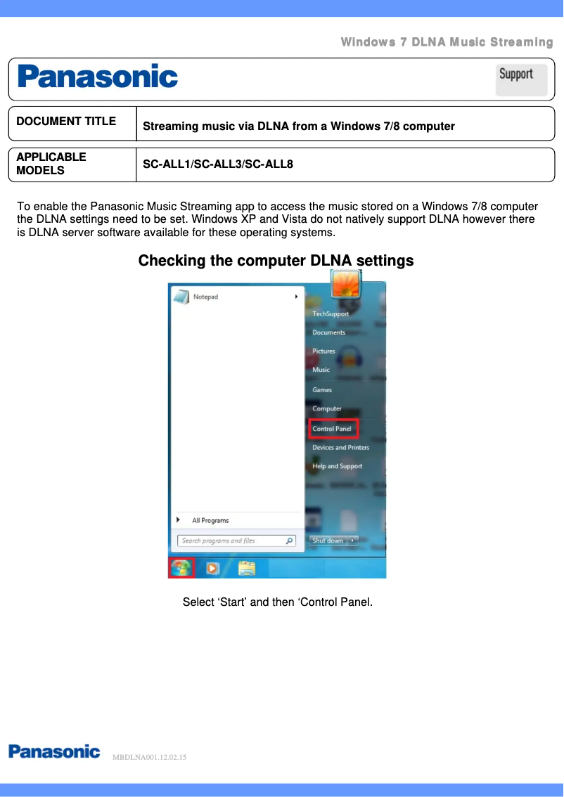 Página 1 del manual Preguntas frecuentes Panasonic SC-ALL8