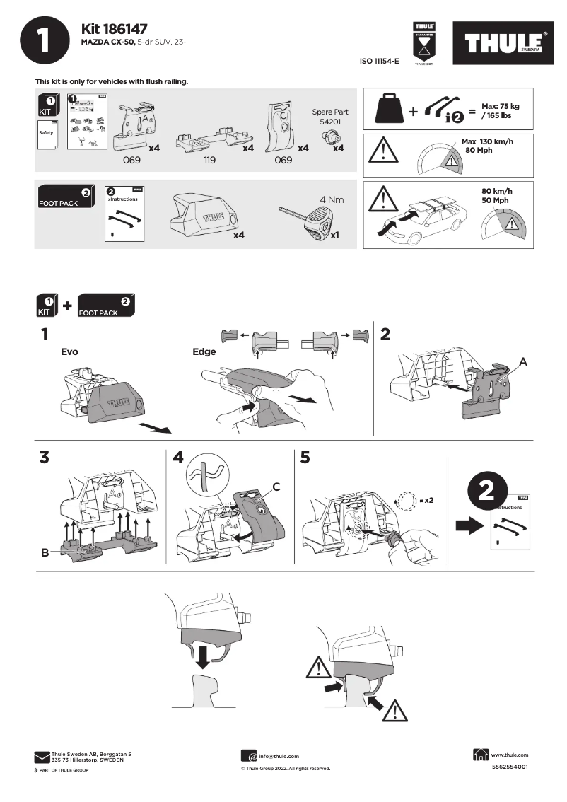 Imagen de la primera página del manual del dispositivo Kit 186147