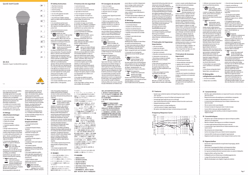 Imagen de la primera página del manual del dispositivo BA 85A
