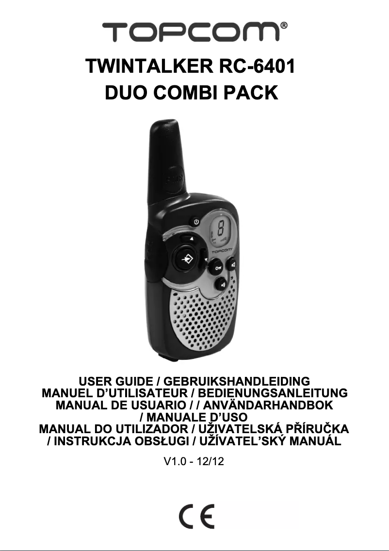 Imagen de la primera página del manual del dispositivo Twintalker 1302 Duo
