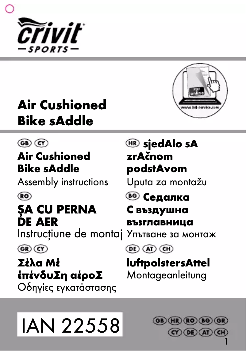 Página 1 del manual Manual de usuario Crivit IAN 22558