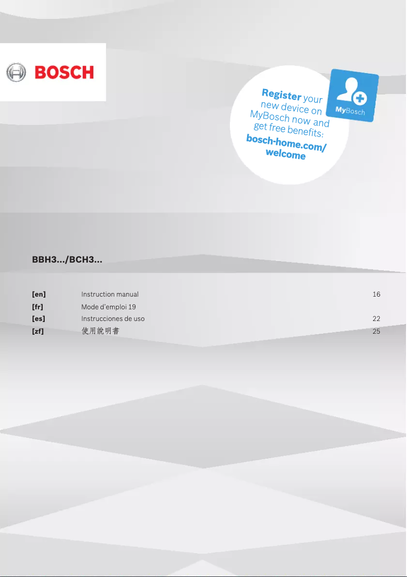 Imagen de la primera página del manual del dispositivo BBH3280GB