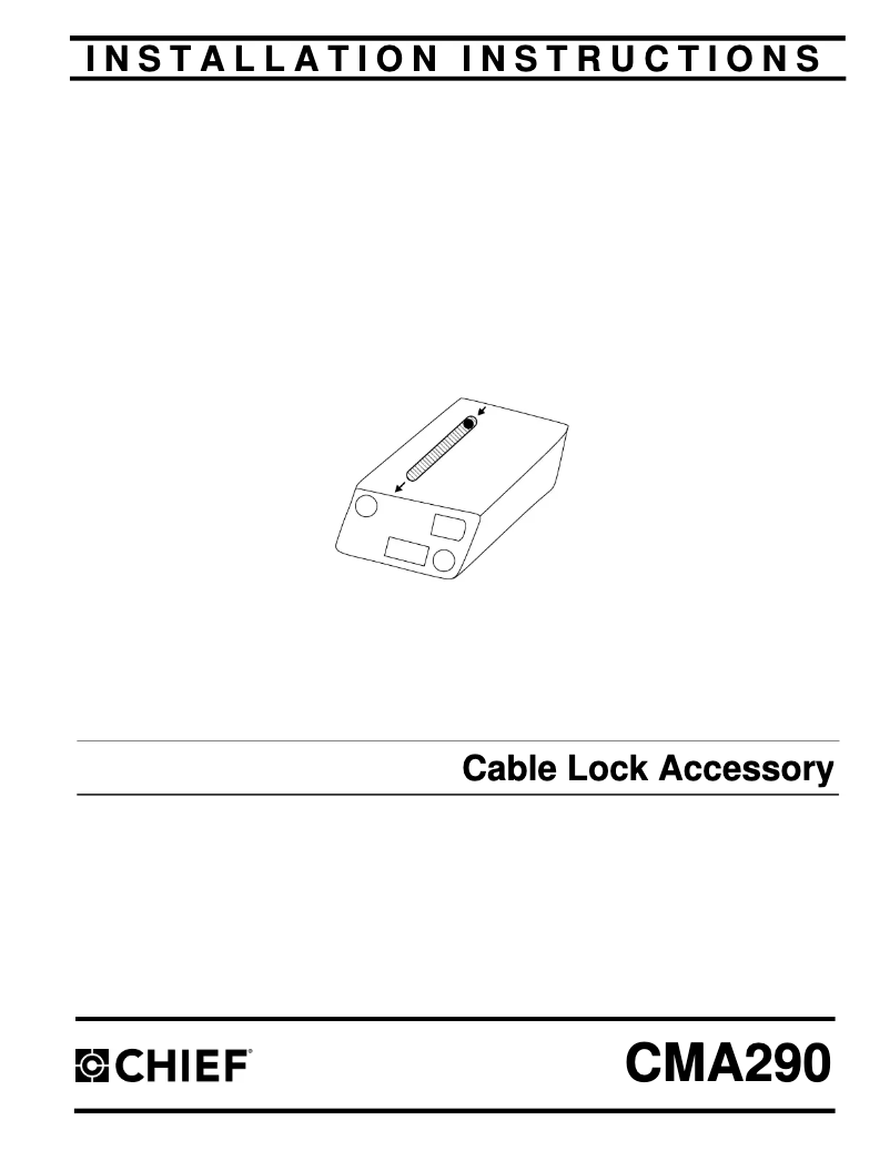 Página 1 del manual Manual de usuario Chief CMA290