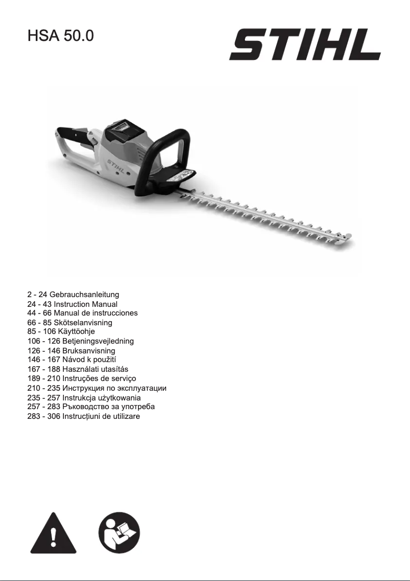 Página 1 del manual Manual de usuario Stihl HSA 50