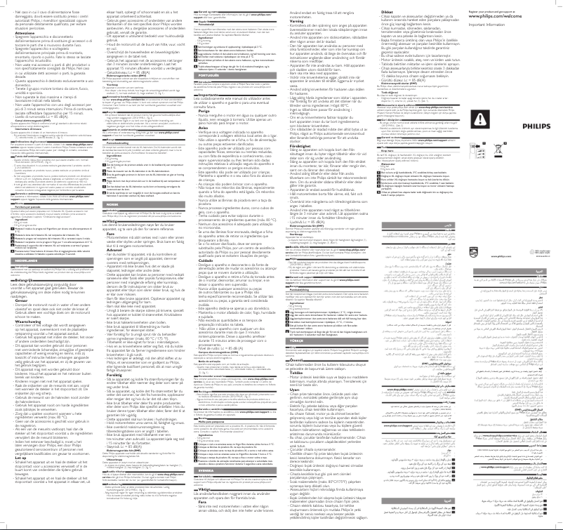 Página nº 1 - Manual de usuario Philips Avance Collection HR1644