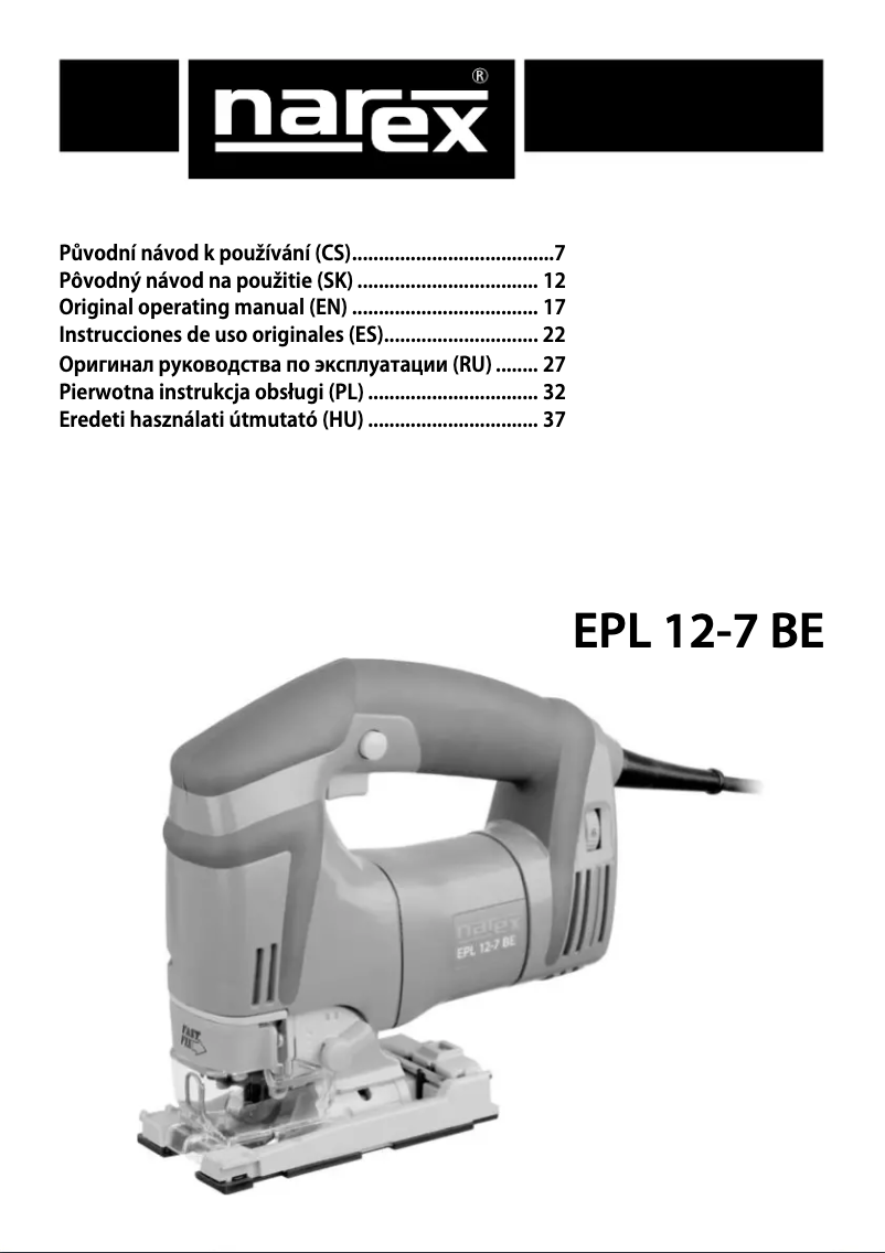 Página 1 del manual Manual de usuario Narex EPL 12-7 BE