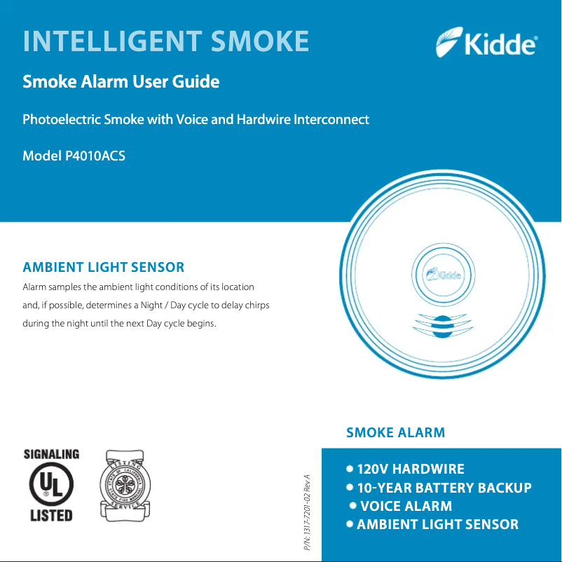 Página 1 del manual Manual de usuario Kidde P4010ACS