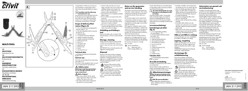 Imagen de la primera página del manual del dispositivo IAN 311393