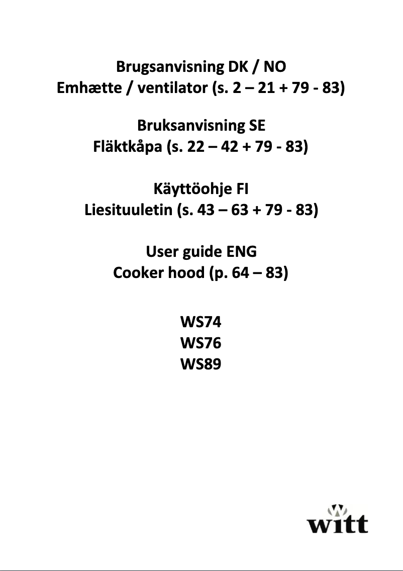 Página 1 del manual Manual de usuario Witt WS74