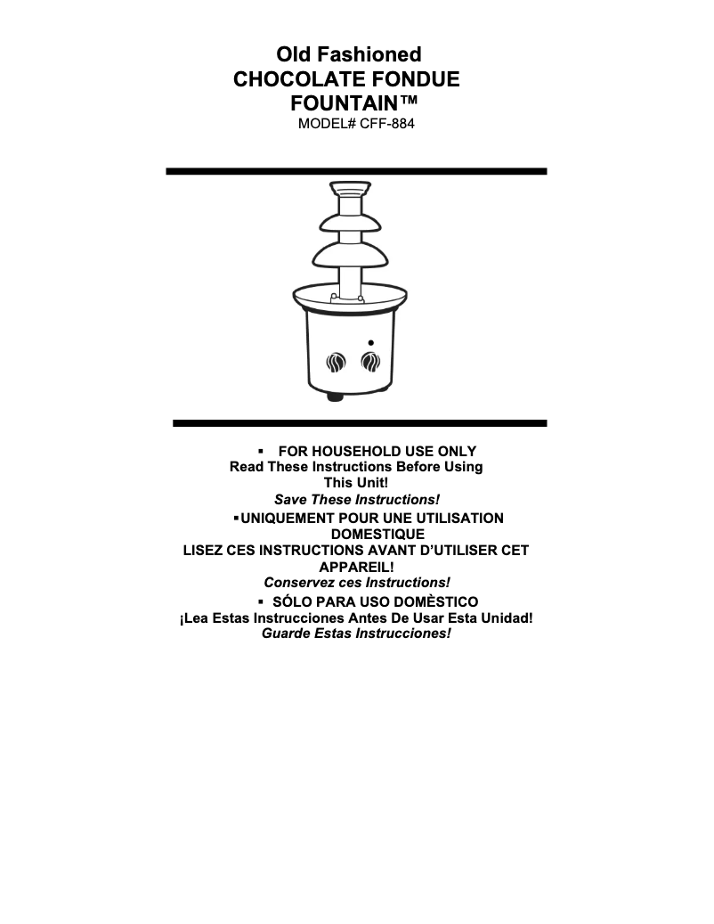 Imagen de la primera página del manual del dispositivo CFF-884