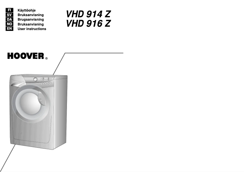 Página 1 del manual Manual de usuario Hoover VHD 916Z-86S