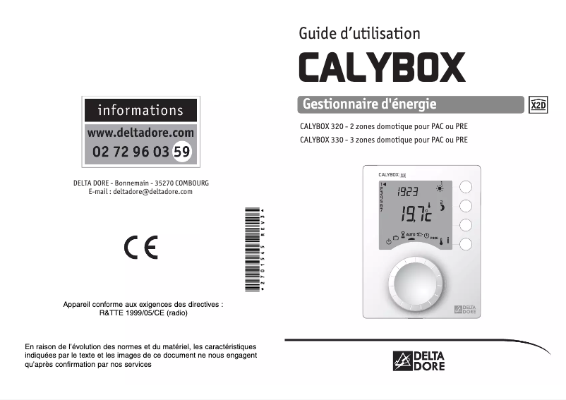 Página 1 del manual Manual de usuario Delta Dore Calybox 330