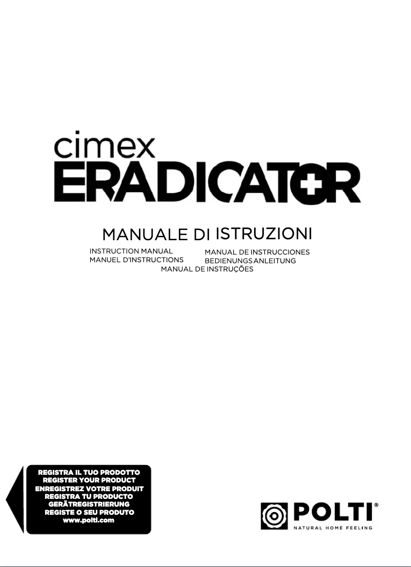 Imagen de la primera página del manual del dispositivo Cimex Eradicator