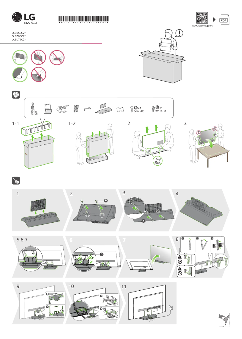 Página nº 1 - Guía de instalación LG OLED55C25LB