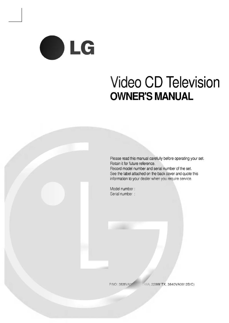 Página 1 del manual Manual de usuario LG GF-29V10KT