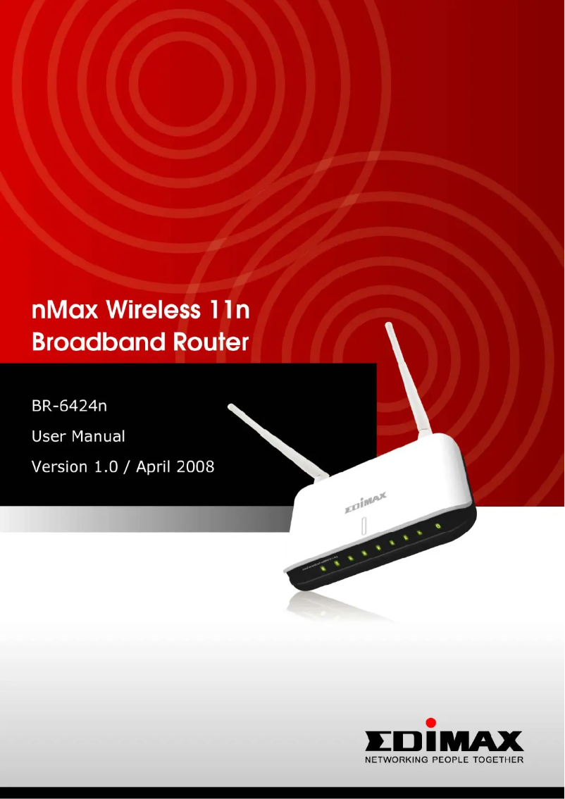 Página nº 1 - Manual de instrucciones Edimax BR-6424n